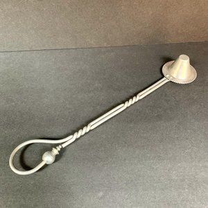 VTG Aluminum Candle Snuffer Mid-century Modern Handcrafted Silver MCM Scarce